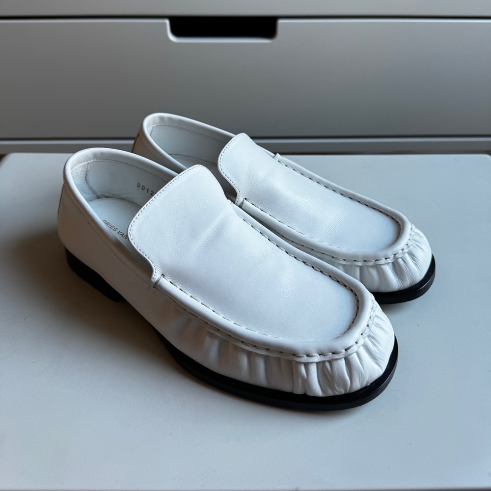 Dries Van Noten White Loafers